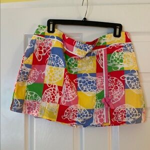 Lilly Pulitzer Red and Yellow A-Line Mini Skorts